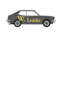 Schwarzes Auto mit der Aufschrift "W. Lemke" in gelber Schrift auf der Seite.